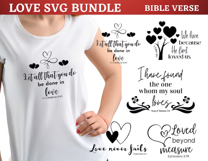 His and Hers SVG Bundle, Matching Couples SVG, Romantic SVG, Love