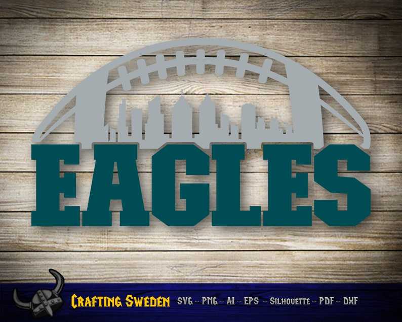 Philadelphia Eagles Svg, Philadelphia Football City Skyline for cutting &amp; - SVG PNG#3