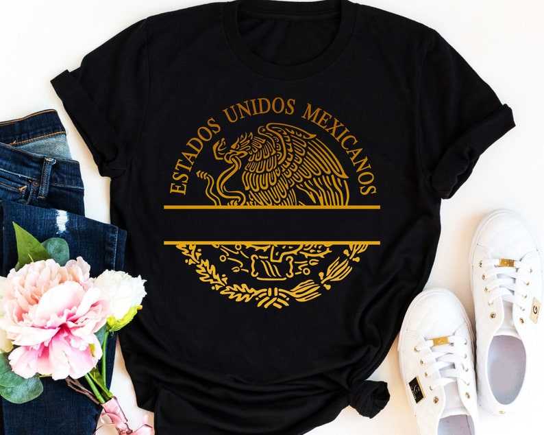 Mexican Eagle Svg, Mexican Eagle Split Monogram SVG | Golden Mexico Coat of Arms svg