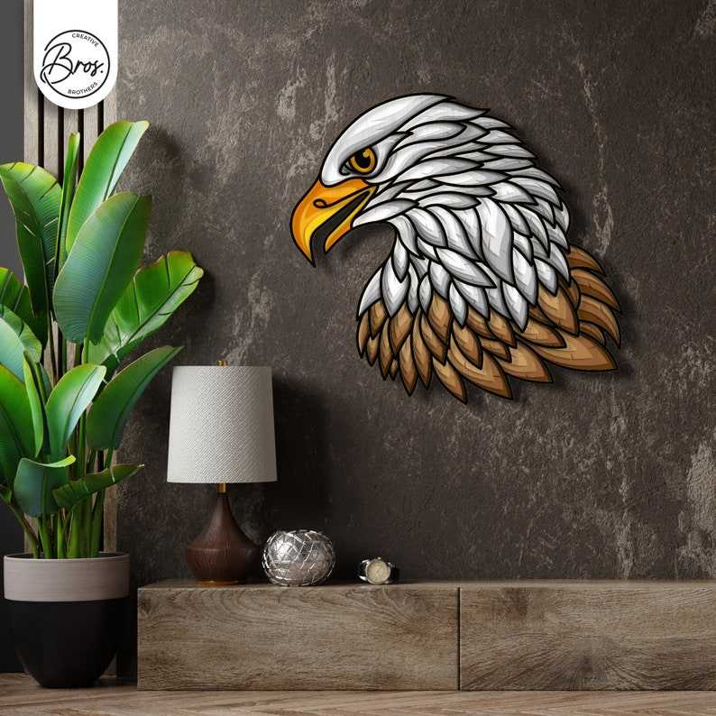 Eagle Head Svg, Eagle Multilayer SVG | Eagle 3D Mandala SVG Files | Multilayer Panel for Laser Cutting