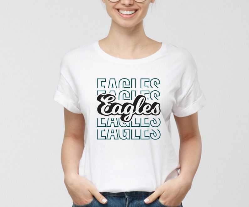 Eagles Logo Svg, Eagles Tee Svg | Eagles Shirt Svg | School Spirit Cute Design Cut File
