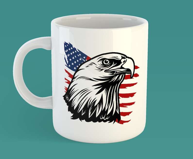 Eagle Head Svg, American Flag Eagle SVG File |  American Eagle svg | Patriotic svg#3