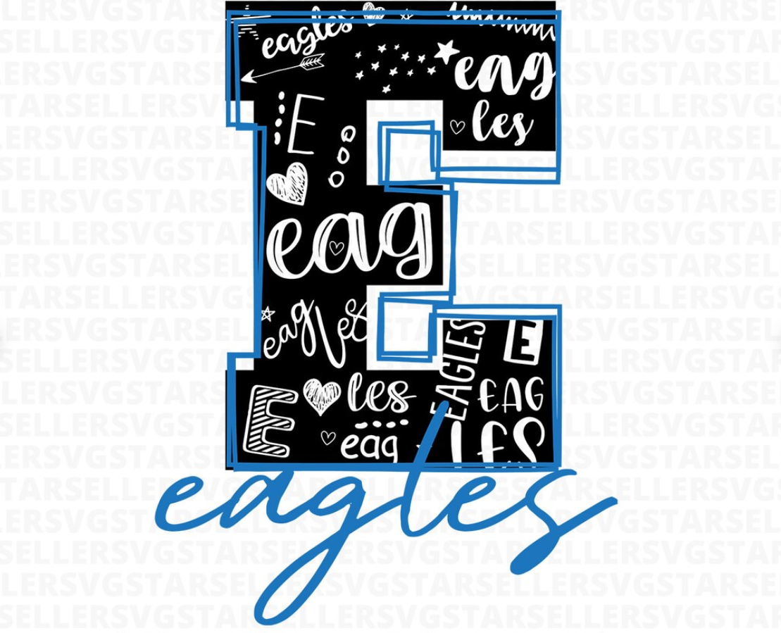 Eagles Svg, Eagles Mascot svg | Eagles Football svg | Eagles Typography Svg | Eagles Cheer Svg