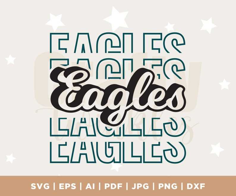 Eagles Logo Svg, Eagles Tee Svg | Eagles Shirt Svg | School Spirit Cute Design Cut File 