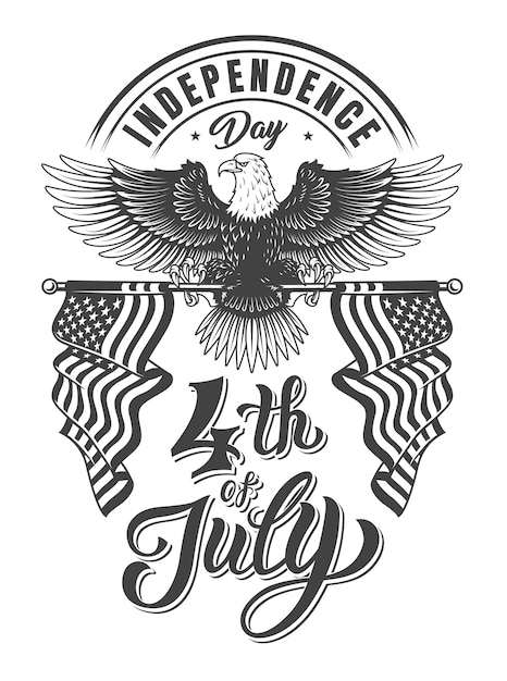 Eagles Svg Free, American Eagle with Flags Free Svg