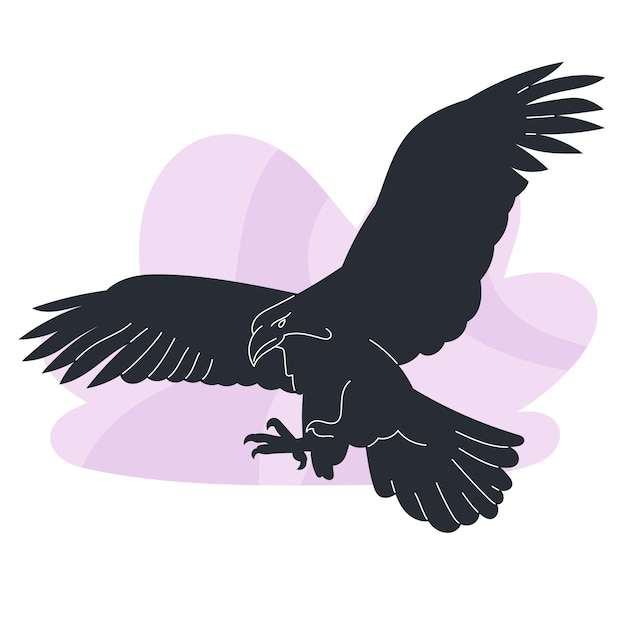 Eagles Svg Free, Free Vector Hand Drawn Animal Silhouette Illustration Svg