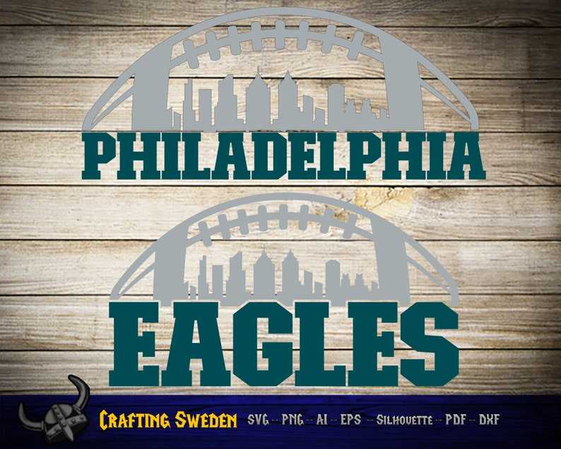 Philadelphia Eagles Svg, Philadelphia Football City Skyline for cutting & - SVG PNG 