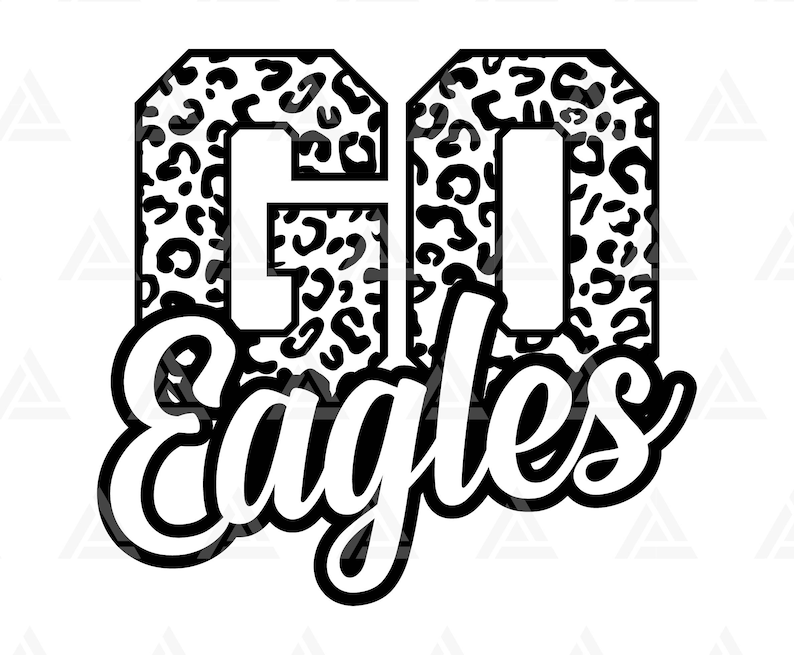 Eagles Svg, Go Eagles Leopard Svg | Go Eagles Football Svg | Run Eagles Svg 