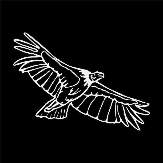 Eagles Svg Free, Free Vector Black and White Eagle Illustration Svg 