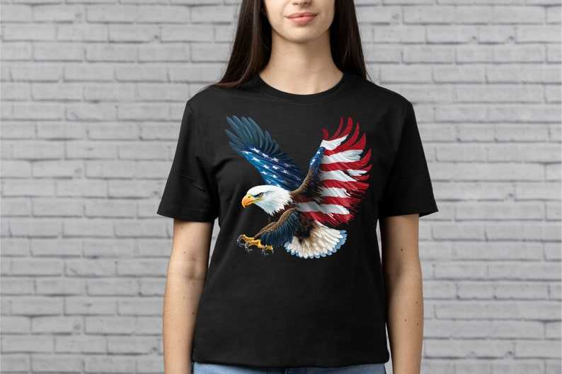 Eagle Flag PNG Patriotic USA Eagle Flag Clipart Bird Eagle