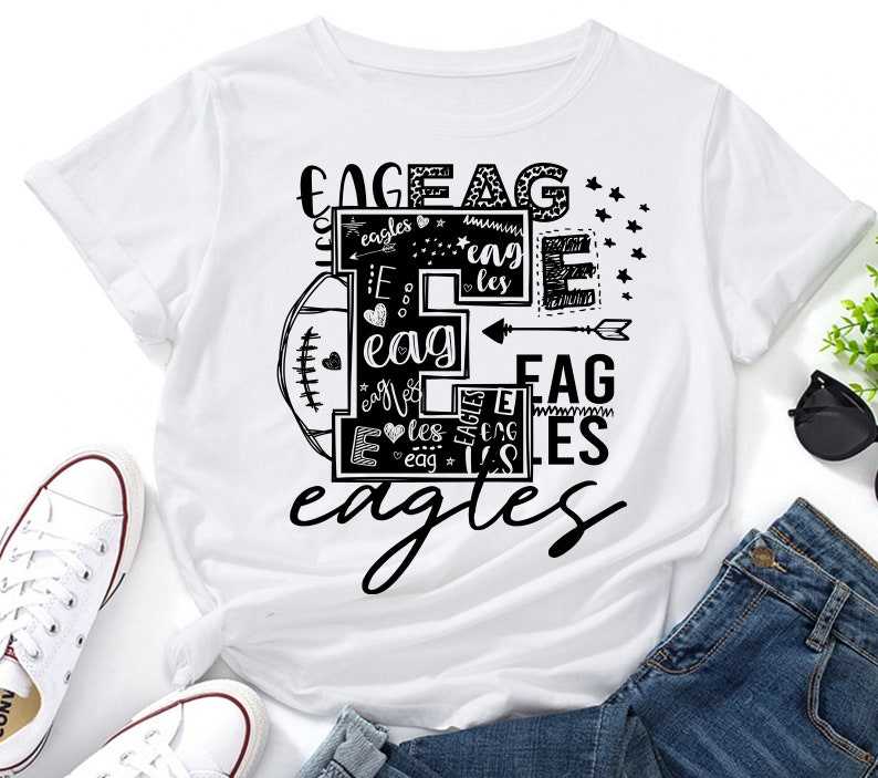 Eagles Svg, Eagles Mascot Svg | Eagles Football Svg | Eagles Typography svg | School Spirit svg 