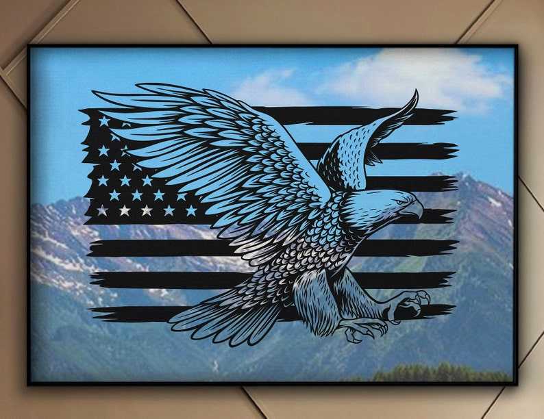 Eagles Svg, Eagle Through Flag Svg | Eagle With Flag Svg | Eagle USA Svg | American Eagle Svg#5