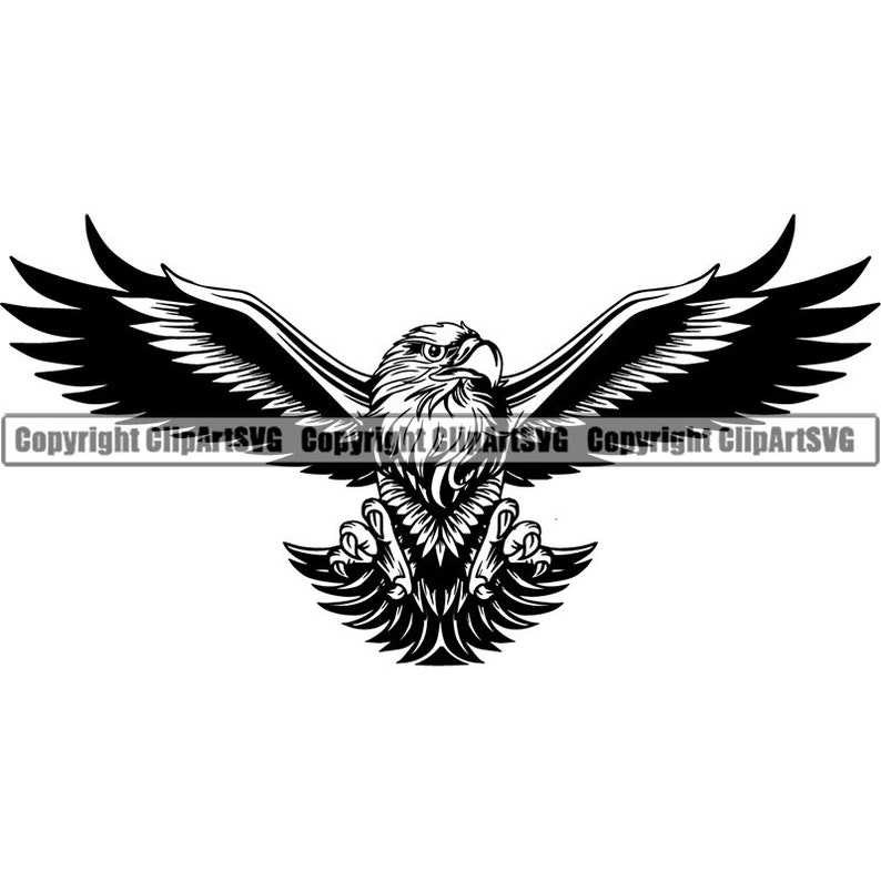 Eagles Logo Svg, American Bald Eagle Bird Flying Animal Government Law Lawyer School Team Sport Mascot SVG 