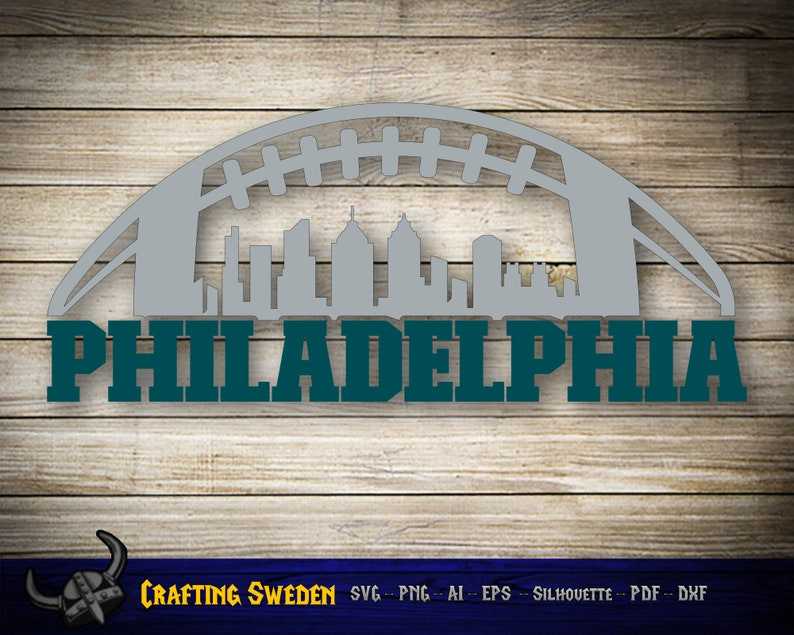 Philadelphia Eagles Svg, Philadelphia Football City Skyline for cutting & - SVG PNG