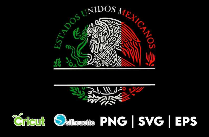 Mexican Eagle Svg, Mexican Emblem SVG Design - Great for T-Shirts Hats Stickers 