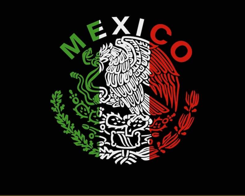 Mexican Eagle Svg, Mexico Coat of Arms SVG | Eagle svg | Mexico Flag Svg | Mexico Flag Clipart 
