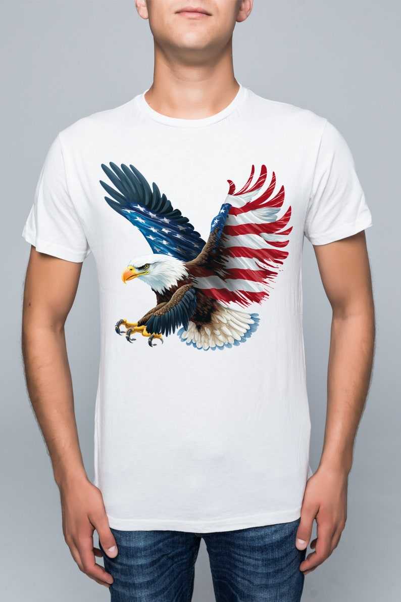 Eagle Flag PNG Patriotic USA Eagle Flag Clipart Bird Eagle