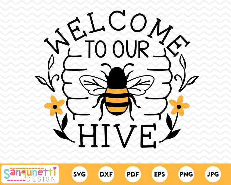 Welcome to our hive SVG Honey bee cut file png jpg dxf svg cricut and ...