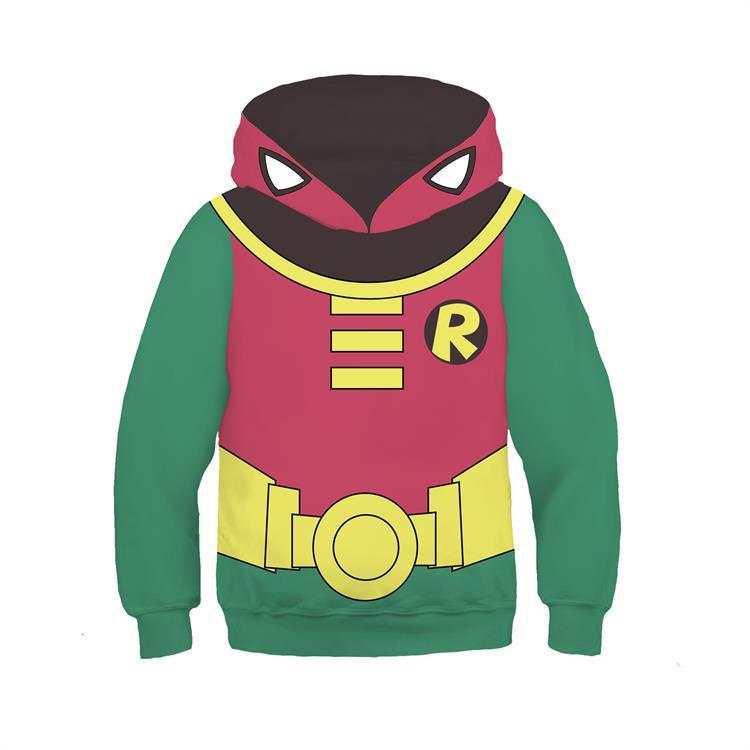 Robin Cosplay Teen Titans Robin Kids Hooded Sweatshirt