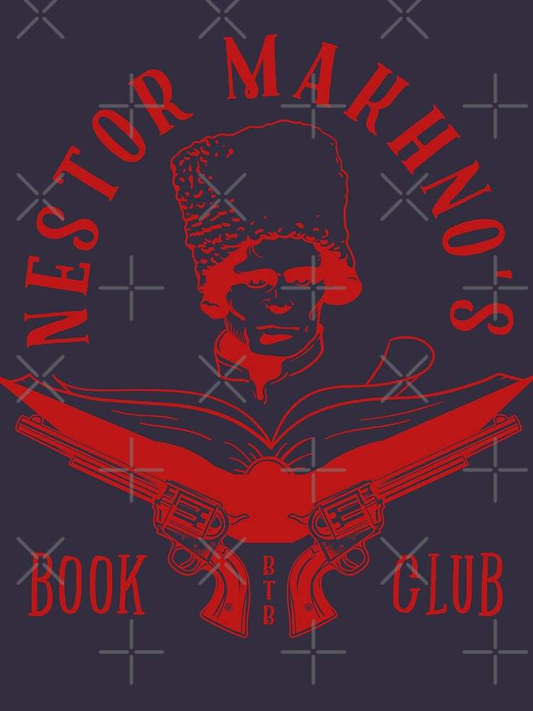 behindthebastards Nestor Makhno's Book Club - Black Version T-Shirt