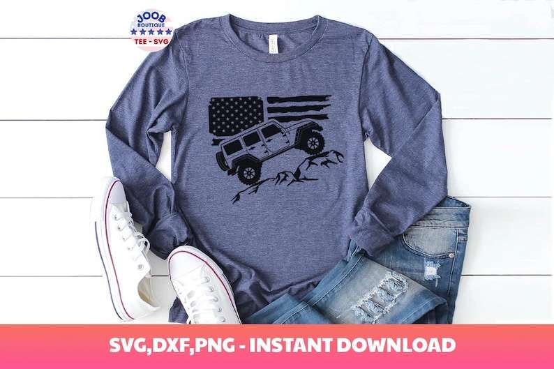 American Classic offroad Svg,Hiking Design,Adventure  Offroad,USA Flag,Amarican Flag offroad, offroad Clip art,offroad 4x4,Cricut Silhouette#5