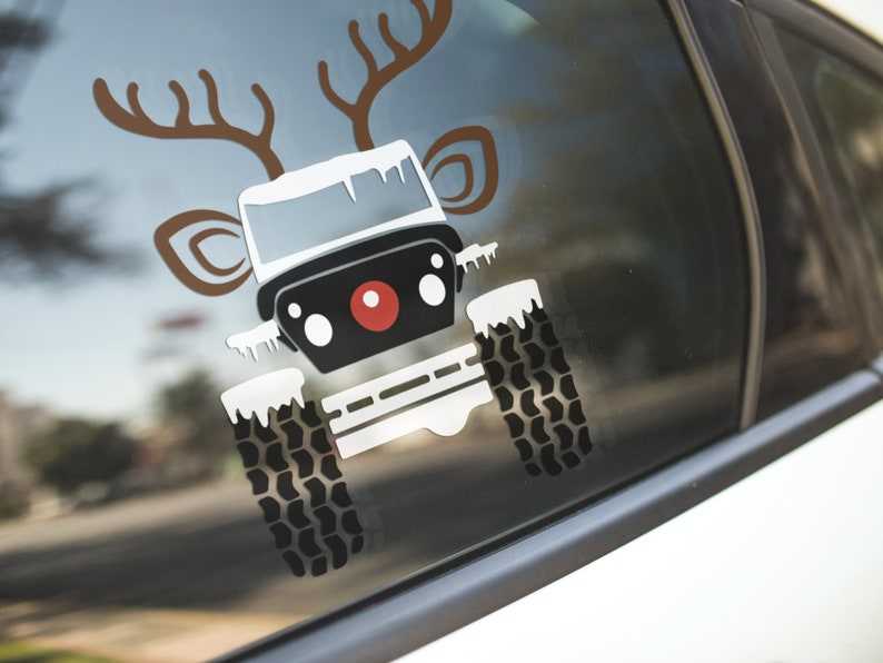 Reindeer Offroad Svg Funny Christmas Winter Svg#3