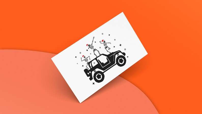Funny Christmas Skeleton Dancing Offroad Svg#3