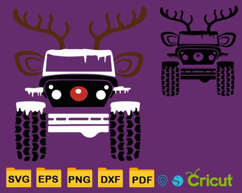 Download Reindeer Offroad Svg Funny Christmas Winter Svg Designs For Your Craft Projects 