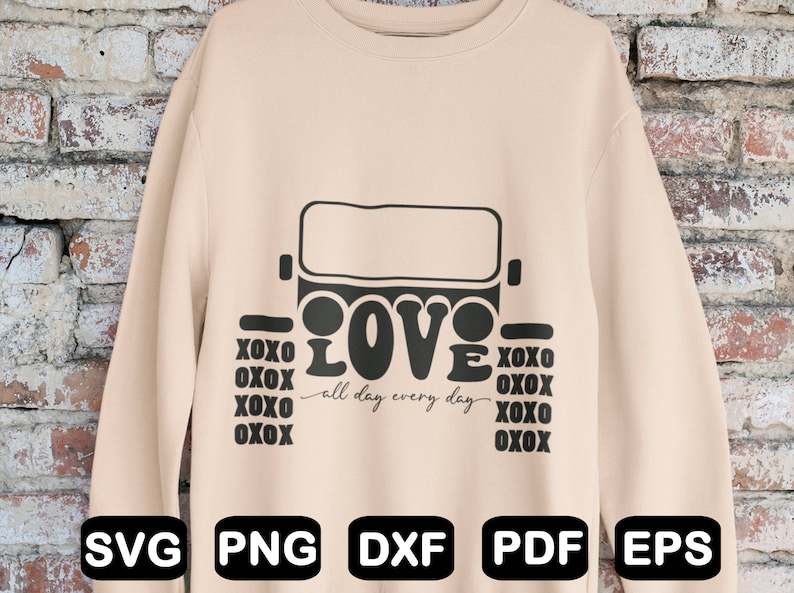 Love 4x4 Off Road Svg, Love Offroad Car Design, Offroad Dog Love Svg, XOXO 4x4 Offroad Car, Svg Files, Cut file, Clipart, Png, Svg, Dxf, Eps#3