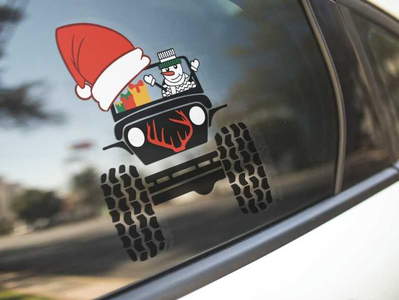Christmas Offroad Svg Merry Christmas 4x4 Snowman Svg#3