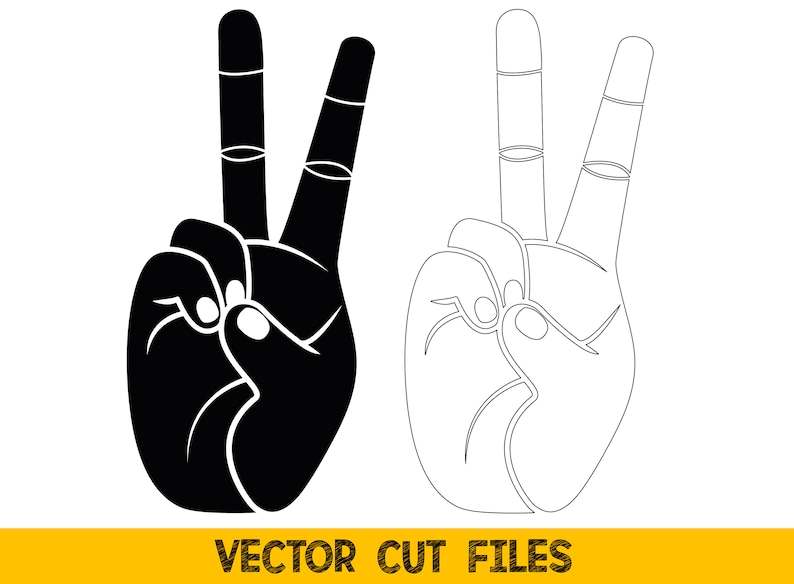 Hand Peace Sign Svg Files For Cricut, Peace Love Svg Bundle, Hand Svg Fingers Silhouette Svg Peace Of Thumbs, Love Png Files For Sublimation#8