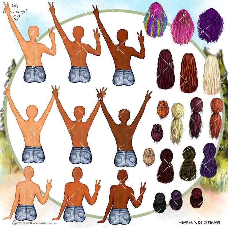 Best Friend Camouflage 4X4's no2 Custom yourself Clipart Pack.Layer Add 0n Hairstyles.Denim Jeans,Jackets,trucks,Tires,Covers,License plates#2