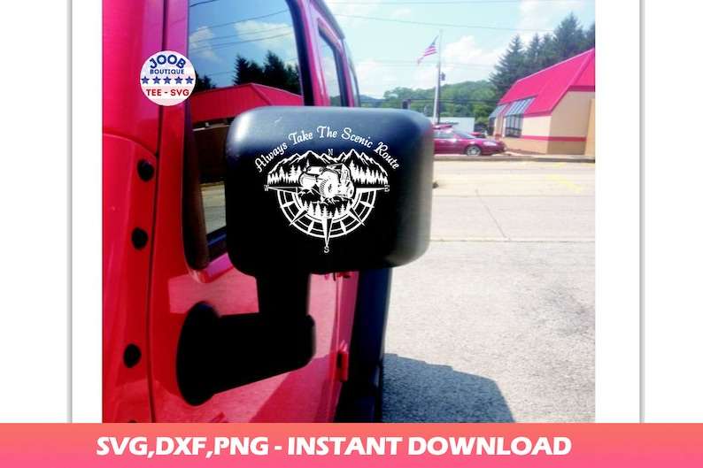 Always Take The Scenic Route svg,offrad car Camping svg,Compass Mountains And Trees SVG,Camping travel Wild Off Road,Mountains Scene ,Cricut#9