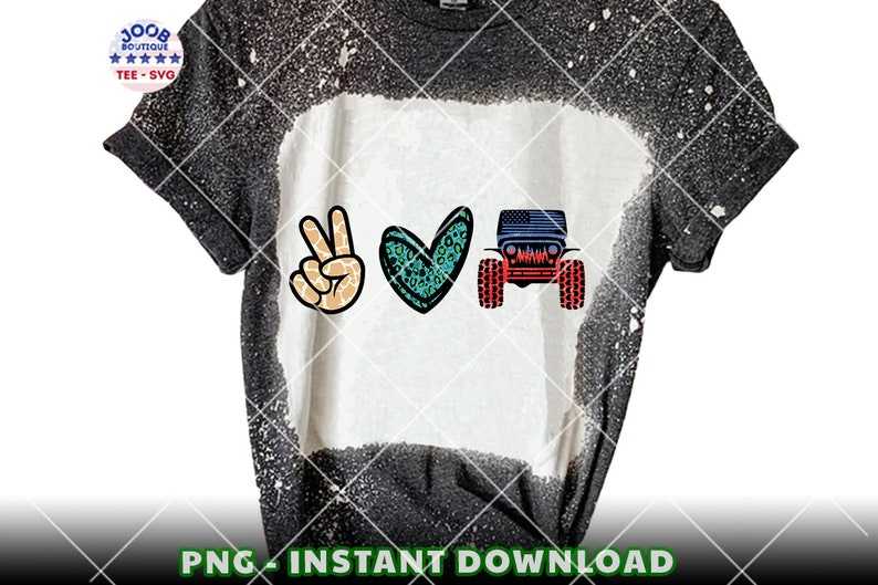 Peace Love offroad style PNG Creativity and Fun Digital Download