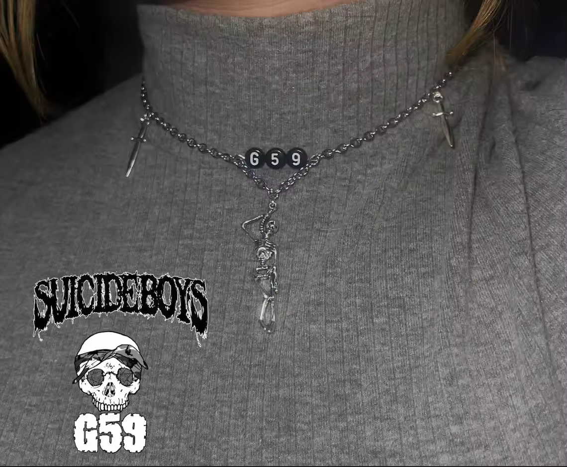 suicide boys themed necklace