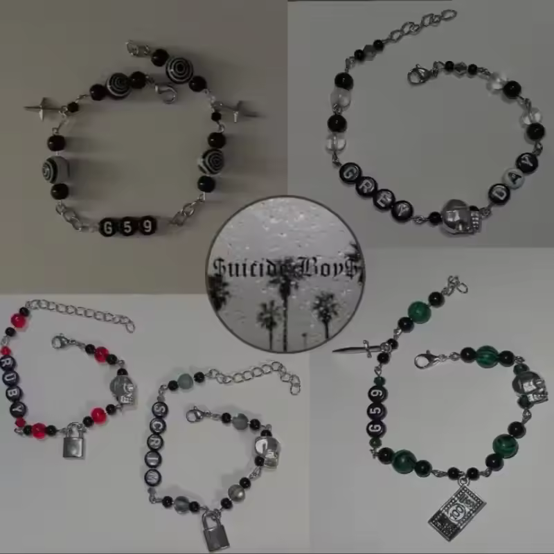 GREYDAY2024 - suicide boys themed charm bracelet