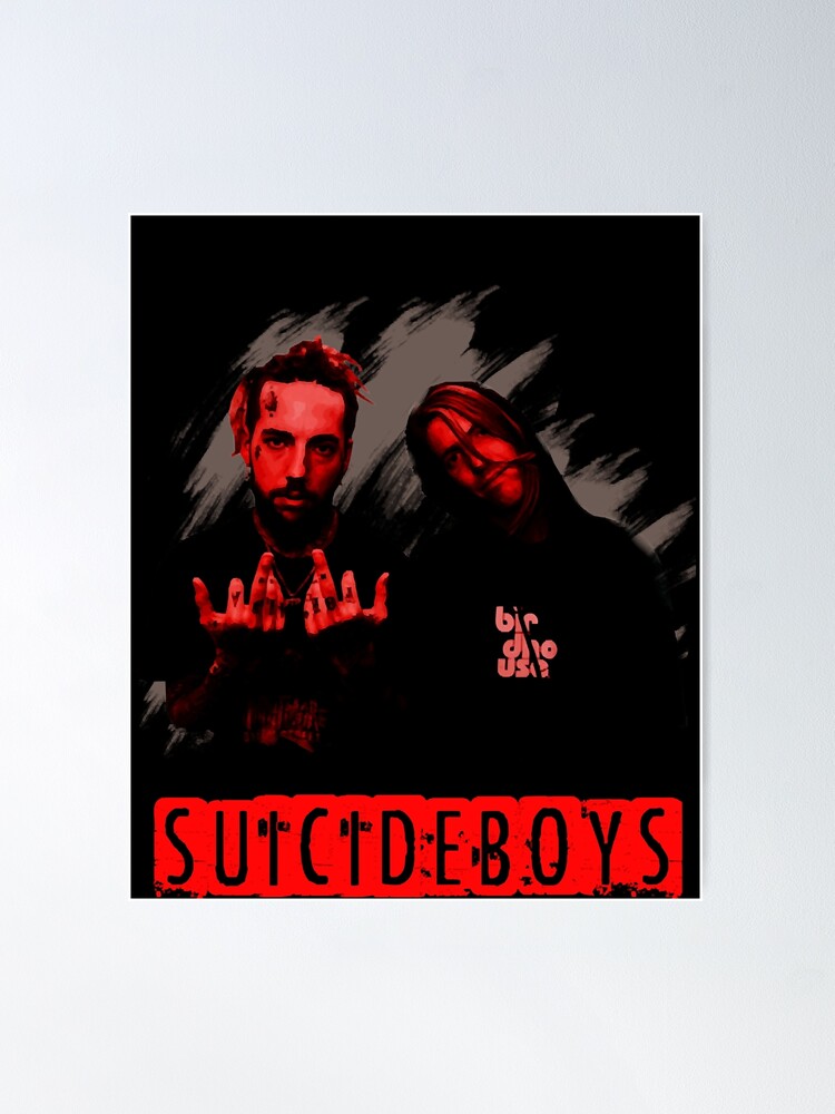 Suicideboys Red Logo Poster for Fans