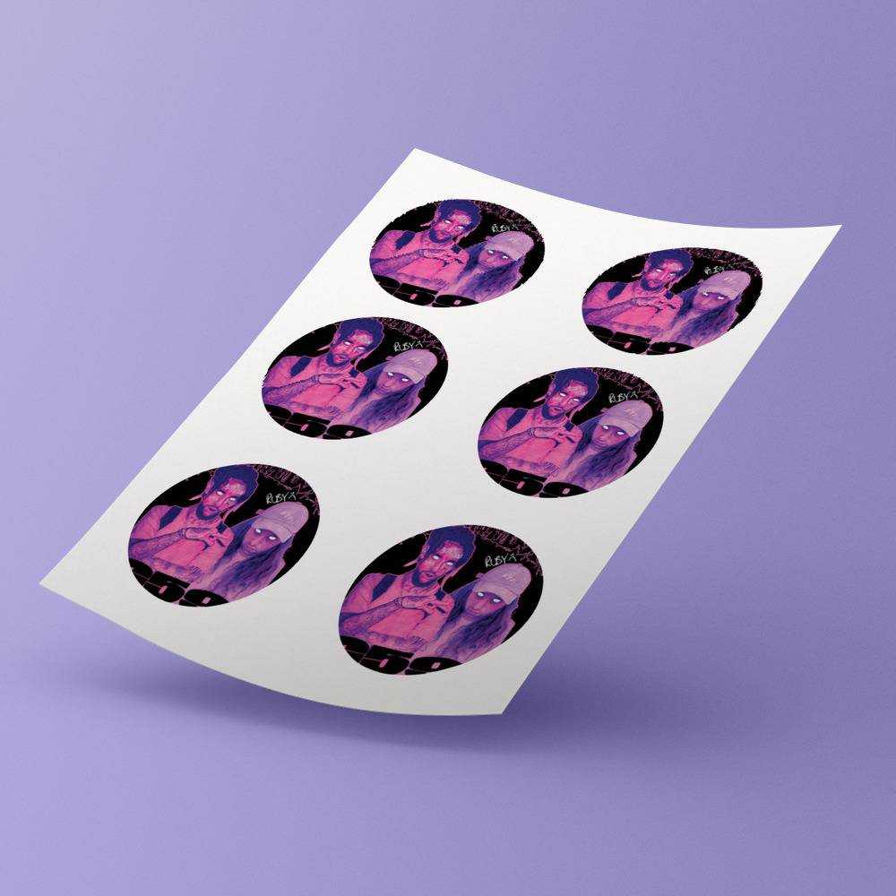 Suicide Boys round stickers decorative stickers gift for fans Suicideboys Signed Purple Haze
