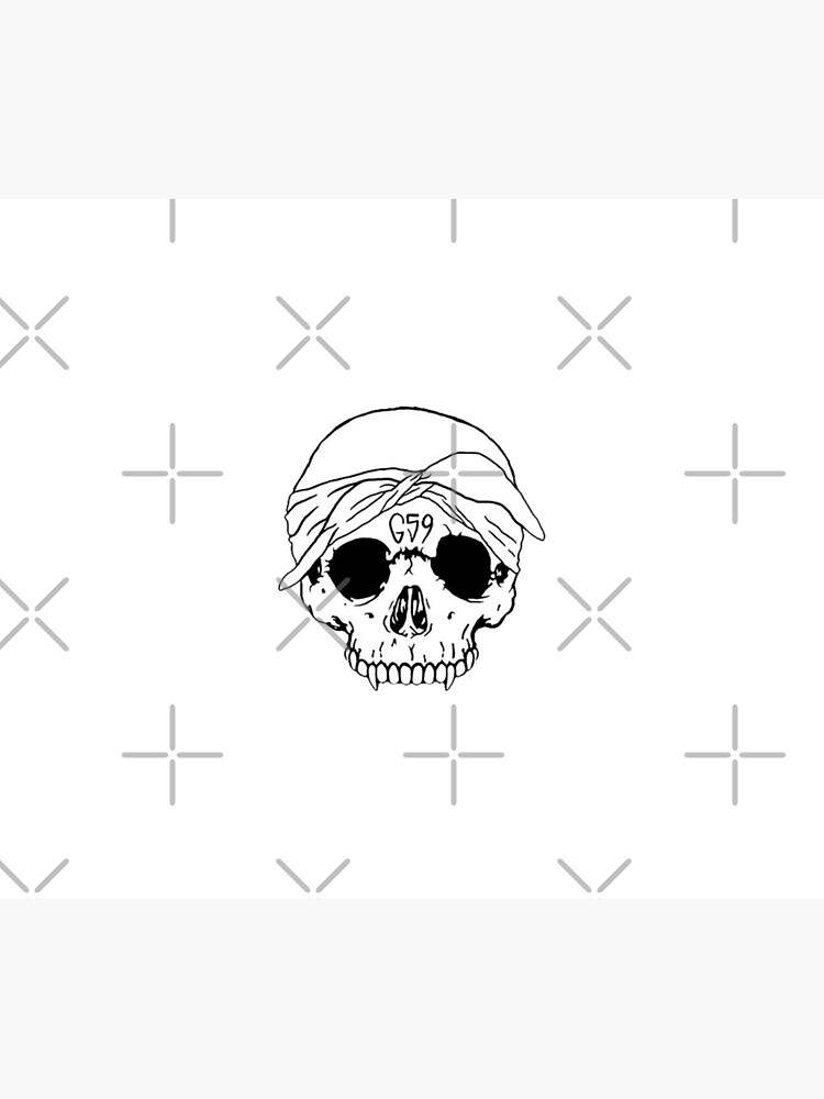 G59 Skull Throw Blanket#2