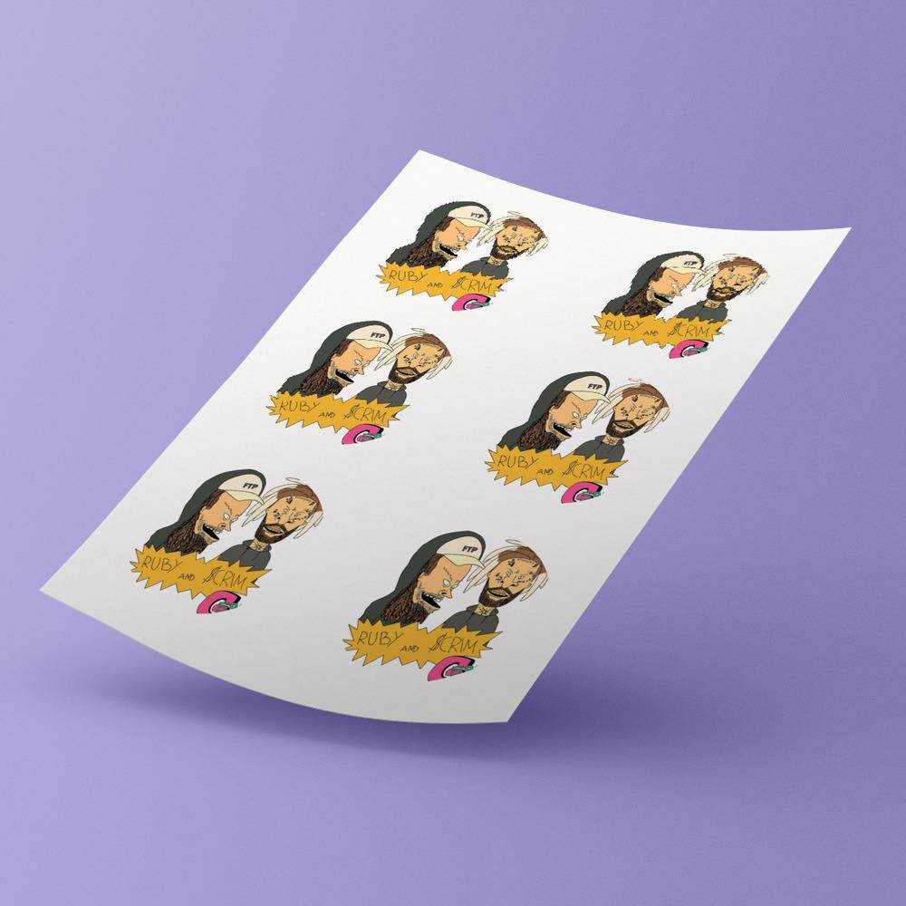 Suicide Boys round stickers decorative stickers gift for fans Suicide Boys Ruby and Scrim