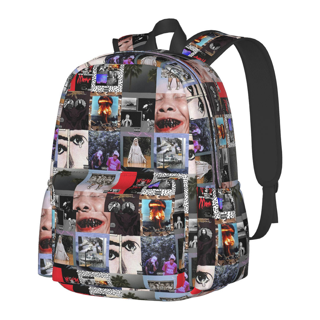 Framed Suicide Boys Album Collage Waterproof Backpack Suicideboys Backpacks