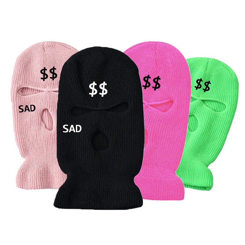Sad Embroidered Balaclava Ski Mask Head Facemask Gift for Fans