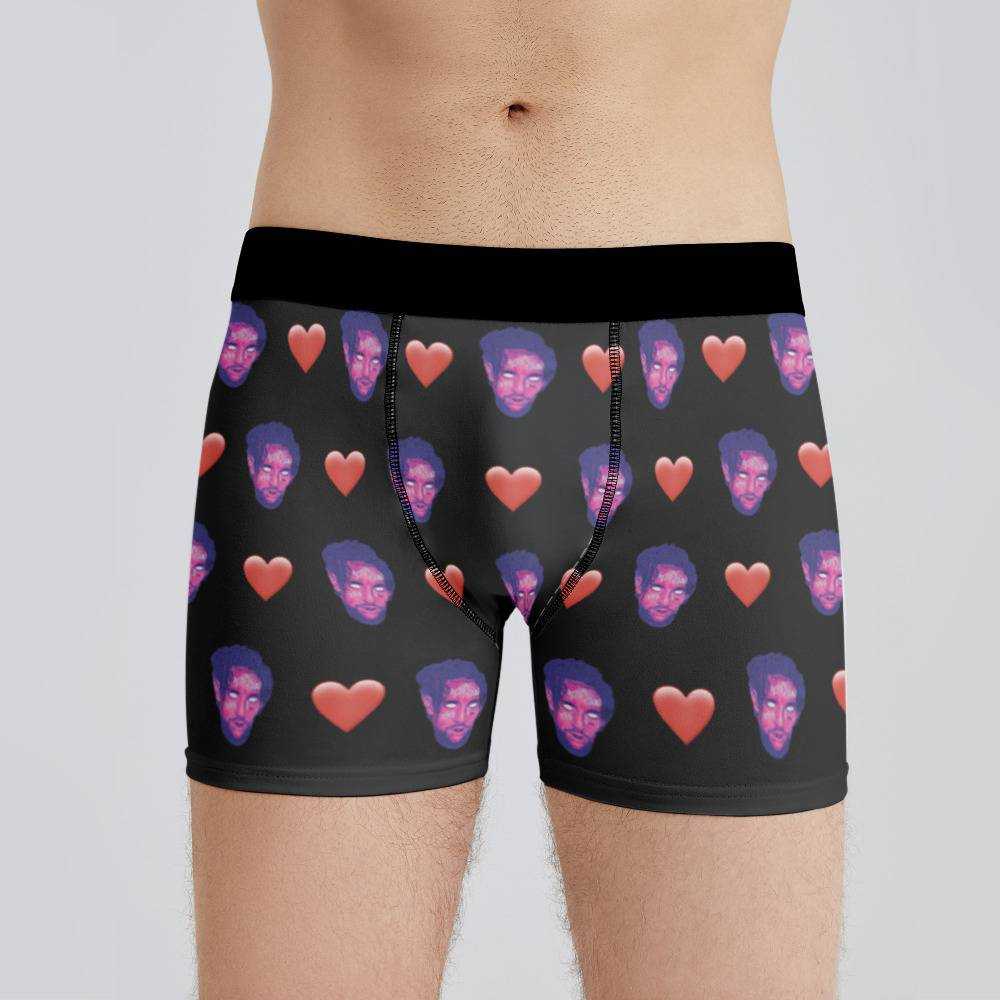Suicide Boys Boxers Custom Photo Boxers Men's Underwear Heart Boxers Black