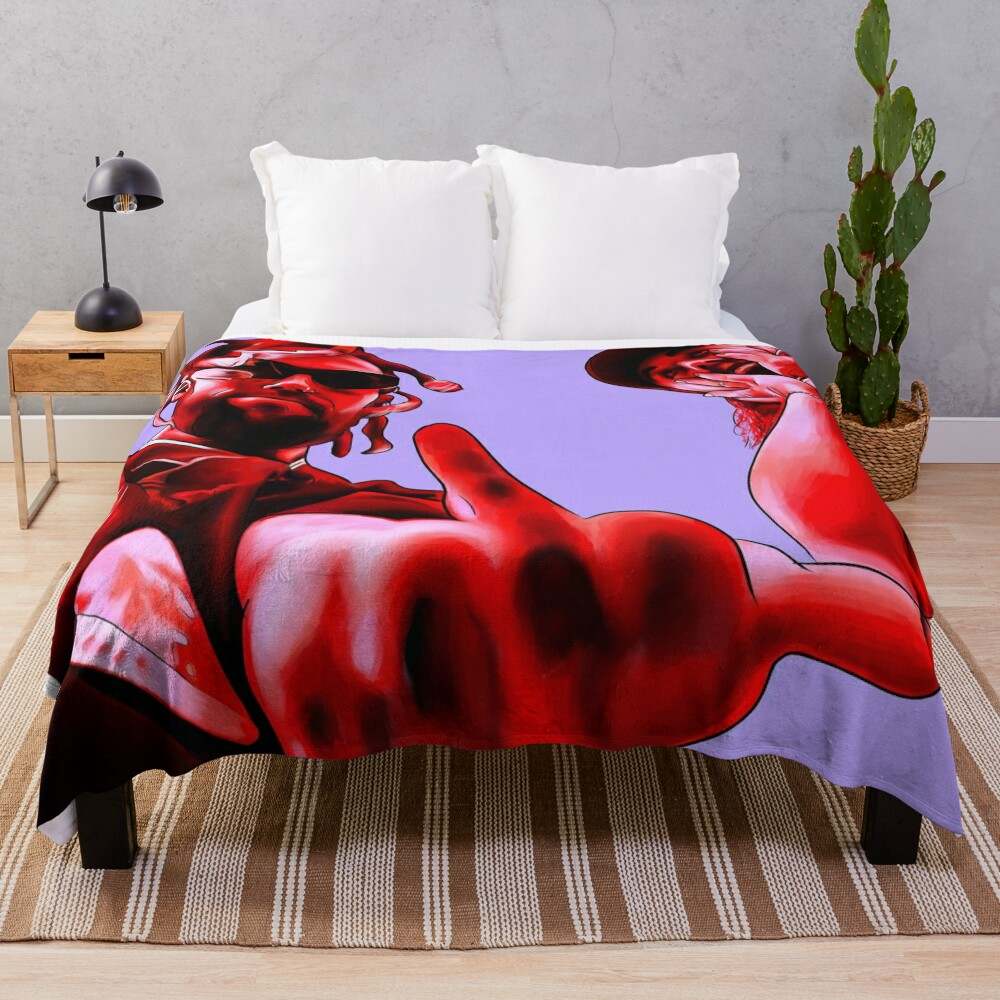 Suicideboys Artwork with Purple Background Throw Blanket Comfortable and Stylish#1