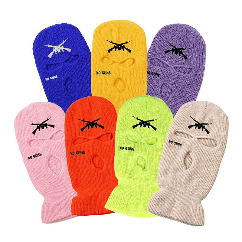 NO GUNS Embroidered Balaclava Ski Mask Head Facemask Gift for Fans