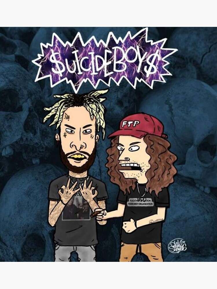 Cute Suicideboys Cartoon Poster for Fans | suicideboysmerch.com