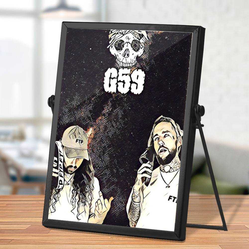 Suicide Boys Plaque Classic Celebrity Plaque Suicideboys G59 Space Artwork by Suicide Boys Plaque with Black Frame