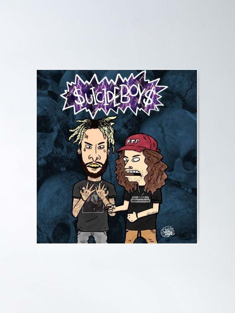 Cute Suicideboys Cartoon Poster for Fans | suicideboysmerch.com