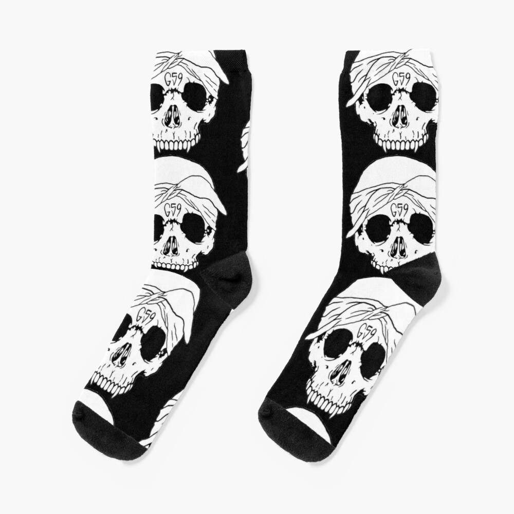 Suicideboys G59 Records Skull Original Design Pattern Black Socks