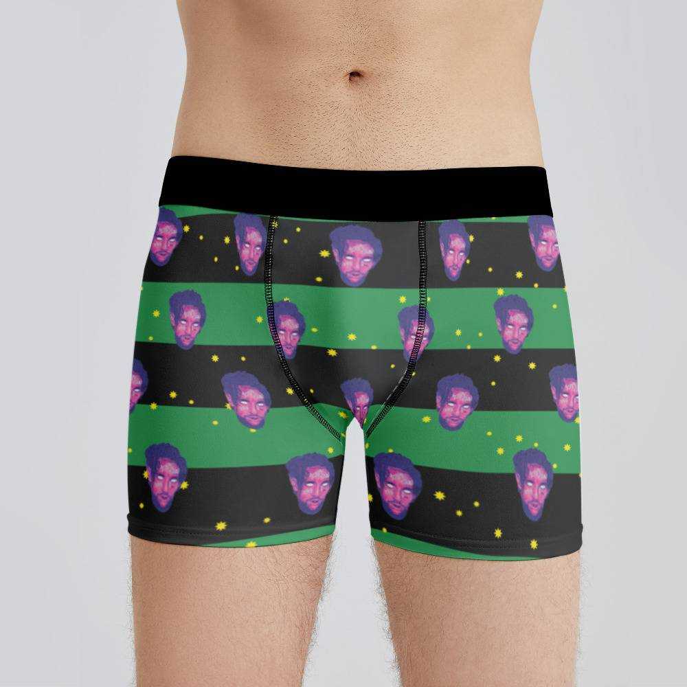 Suicide Boys Boxers Custom Photo Boxers Men's Underwear Striped Printed Boxers Black
